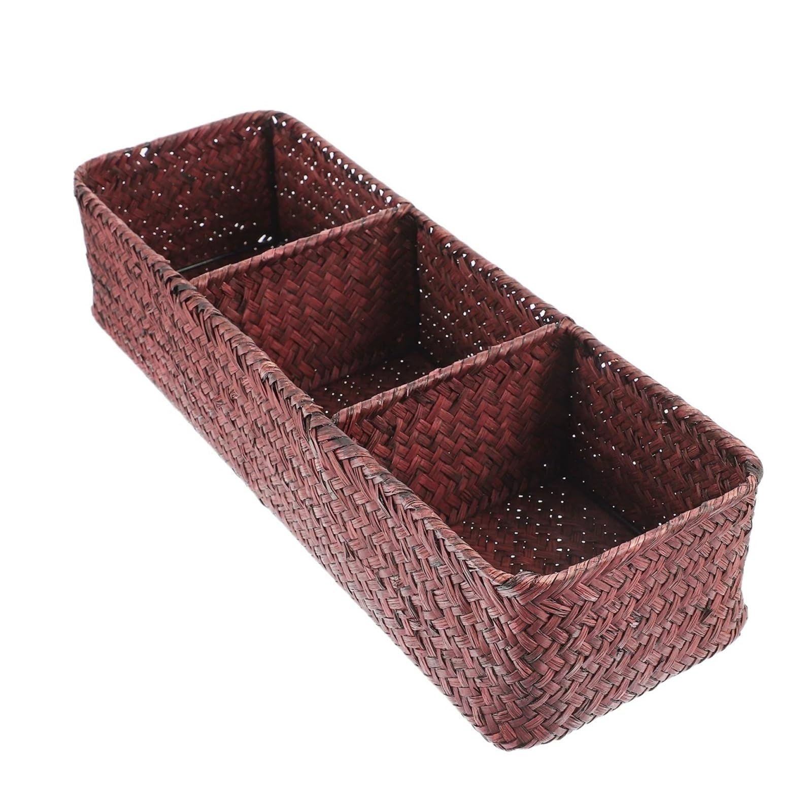 Woven Storage Box Desk Bins Containers Straw Case Desktop Baskets Boxes Sundries ganizers For Storage