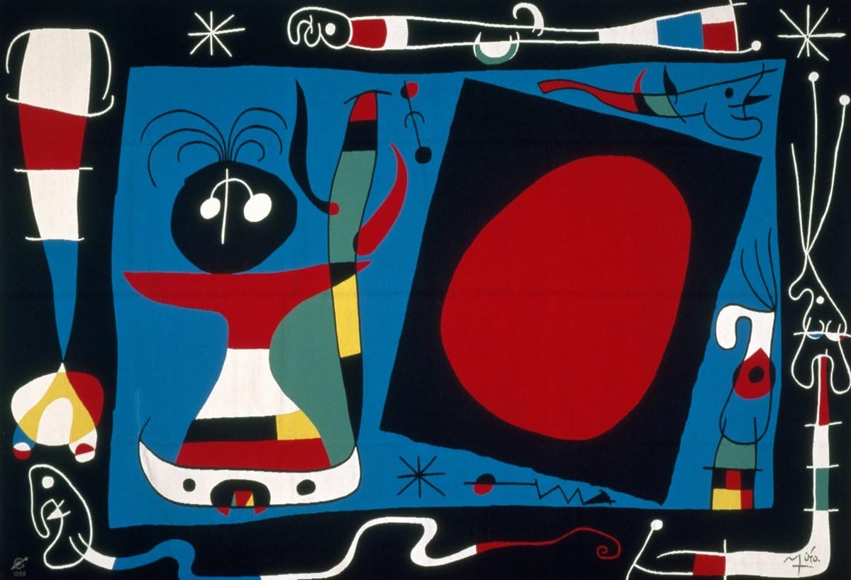 Get Custom Art Joan Miro - Femme Au Miroir, Canvas Art Print Wall Decor - Size 24x36 Inches