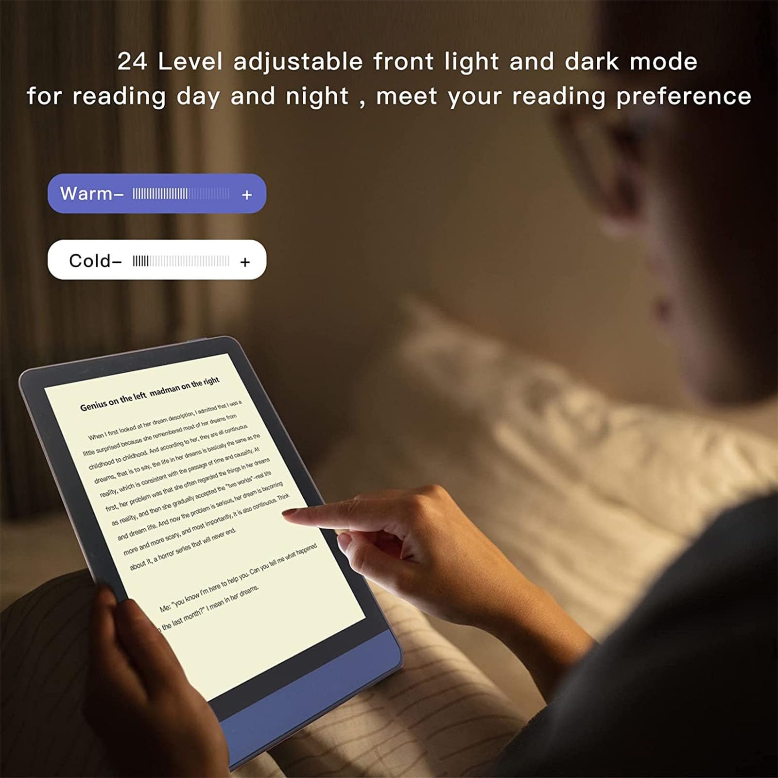E Lettore Touchscreen, Lettore di Ebook da 6 Pooks Integrato in 3 GB di RAM 32 GB ROM, 198ppi, Leggero Leggero Regolabile E Tablet di Carta Sopport Wifi Ble, con Supporto a Slot