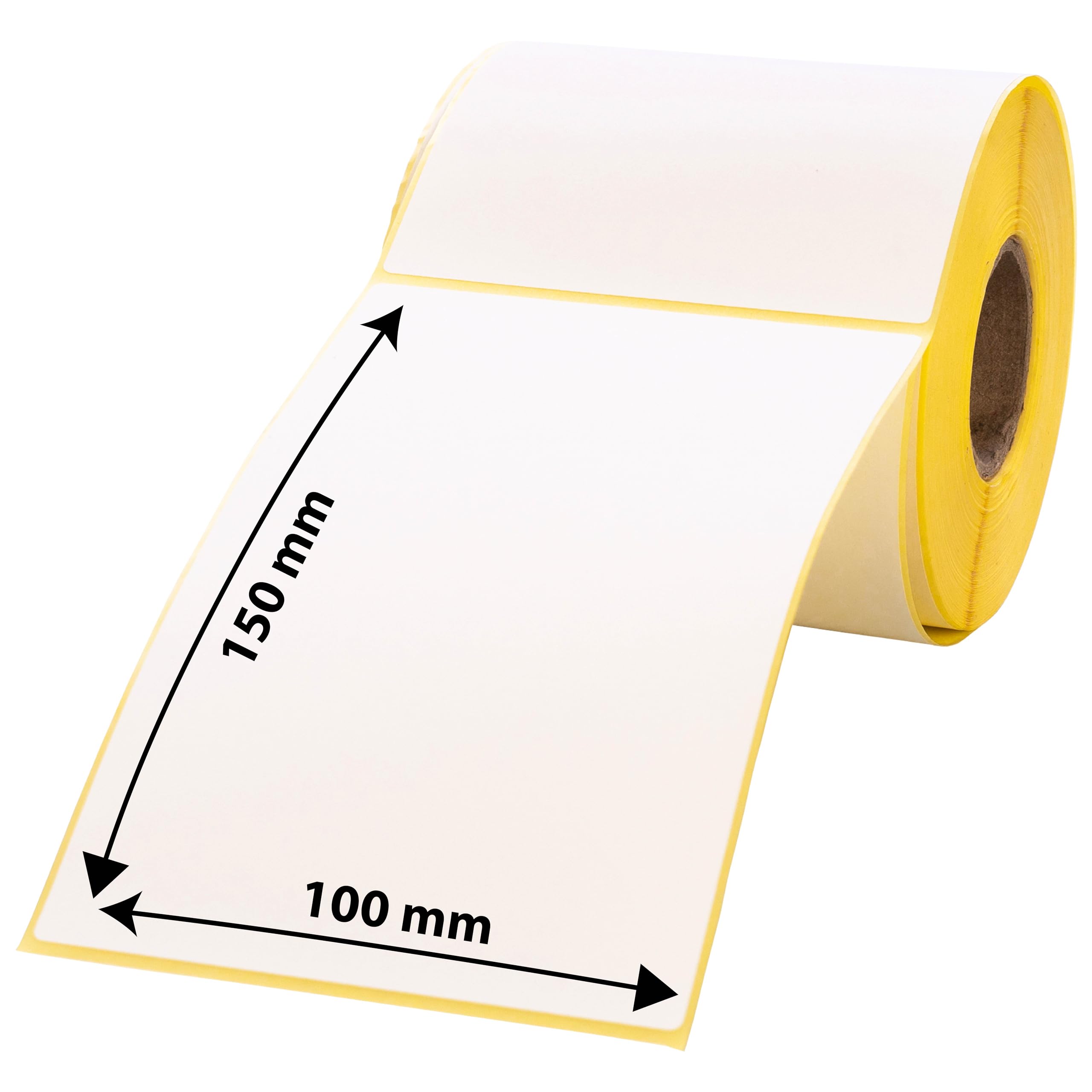 białe etykiety termiczne na rolce - 100 x 150 mm - 300 sztuk - z perforacją - etykiety wysyłkowe 4" x 6", trwale przylegające, etykiety do wysyłki, naklejki adresowe