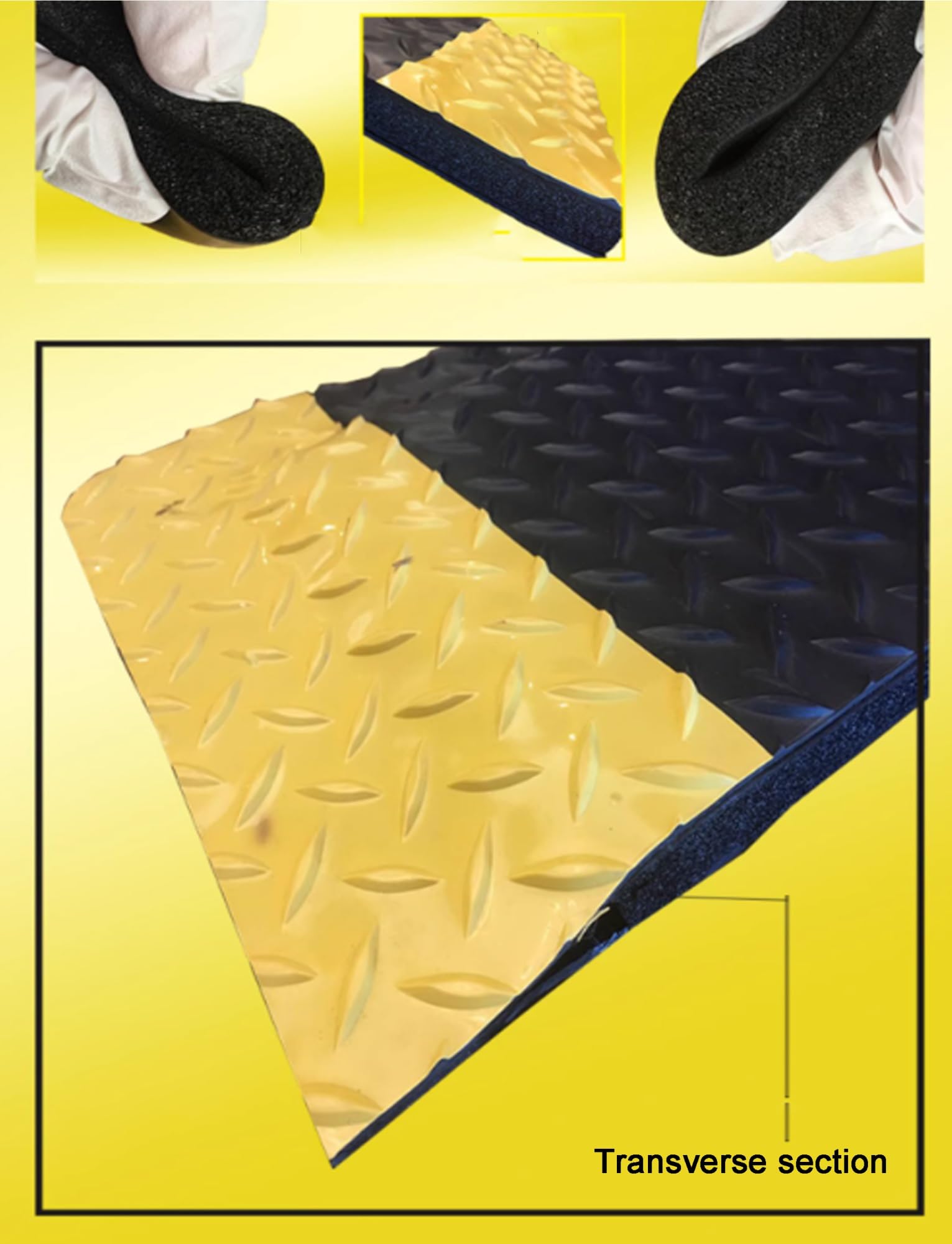 Genérico Tapetes antifatiga de 2 cm de Grosor con Superficie de Vinilo de PVC y Esponja de PVC. for Uso Industrial.(Black,20inx12in)