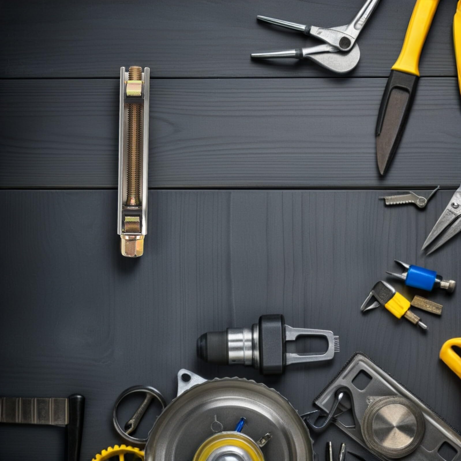 2 Pezzi Strumento Compressore per Molle Ammortizzatori Moto in Metallo, Attrezzo per Manutenzione Sospensioni e Compressione Forcella, Compatibile Vari Modelli, Uso Officina e