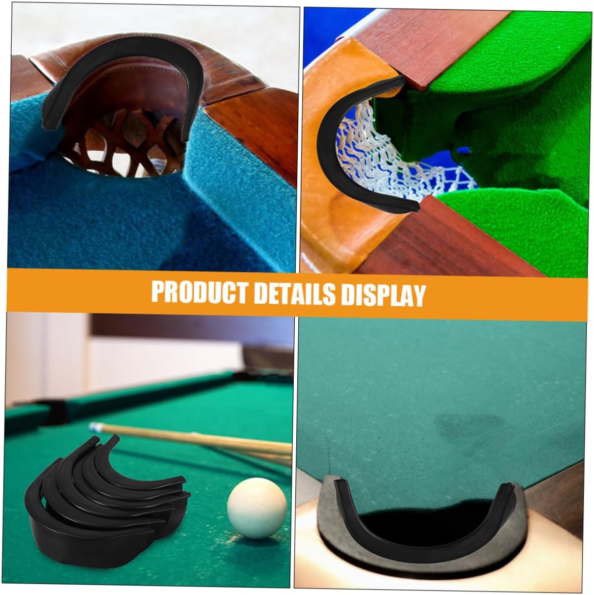 Kisangel 6pcs Billiard Hole Liners Replacement for Pool Table Durable Non-Slip Pocket Liners for Enhanced Gameplay Easy to Install Snooker Table Accessories