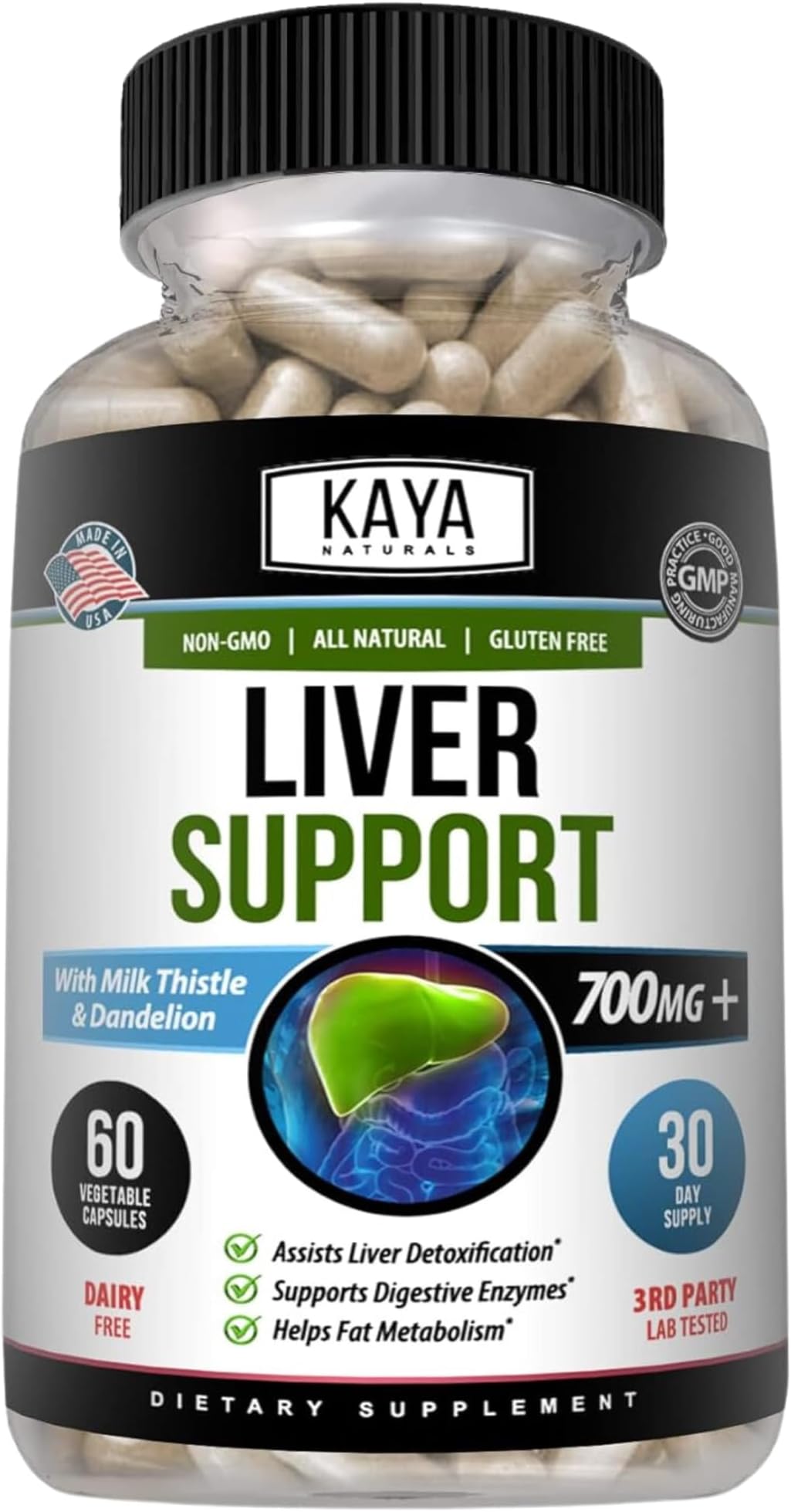 Liver Cleanse Detox & Repair - Milk Thistle Supplement - Liver Detox for Women and Men - Artichoke Extract and Dandelion Root Capsules - 60 Count
