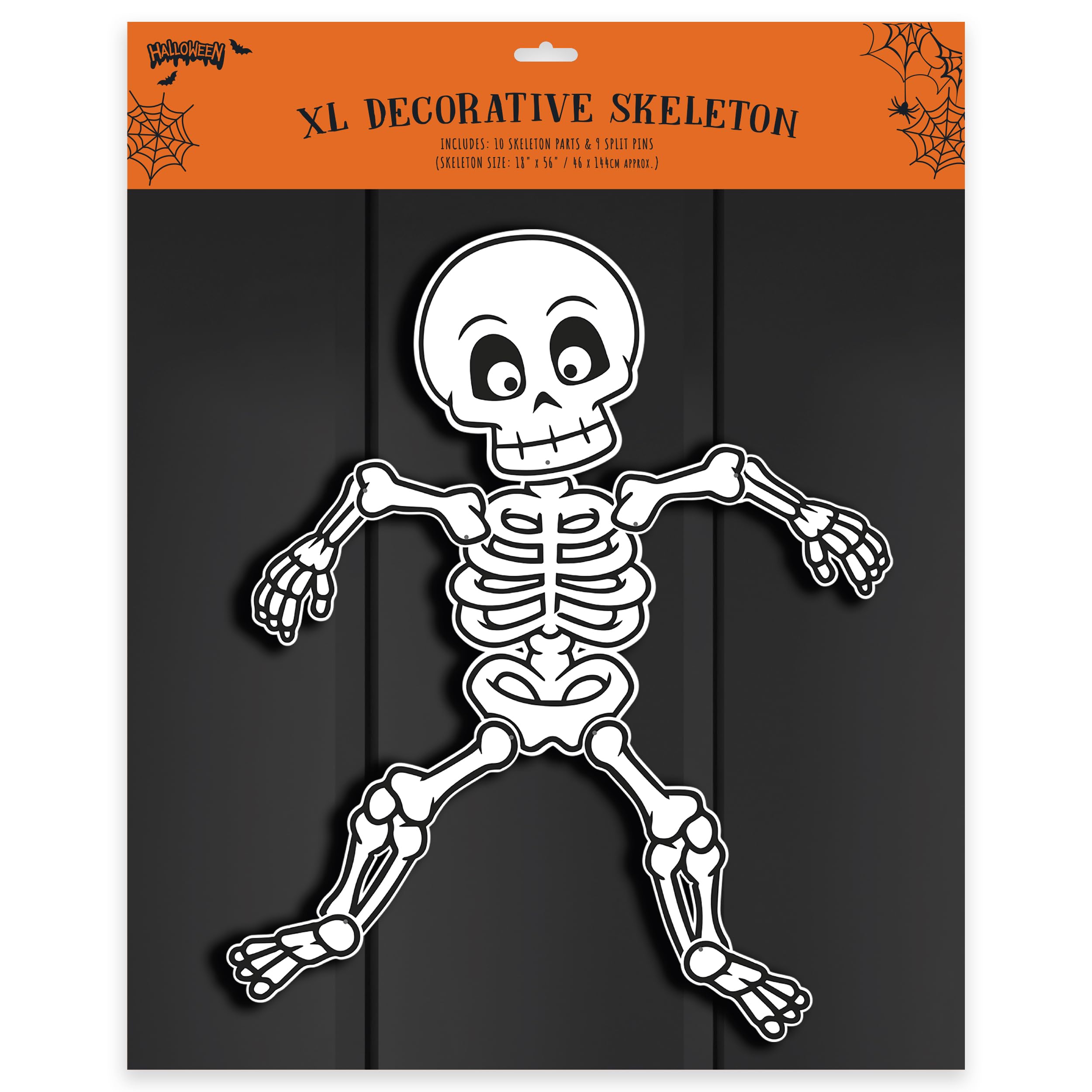 Eurowrap Jointed Skeleton Halloween Decoration 144cm