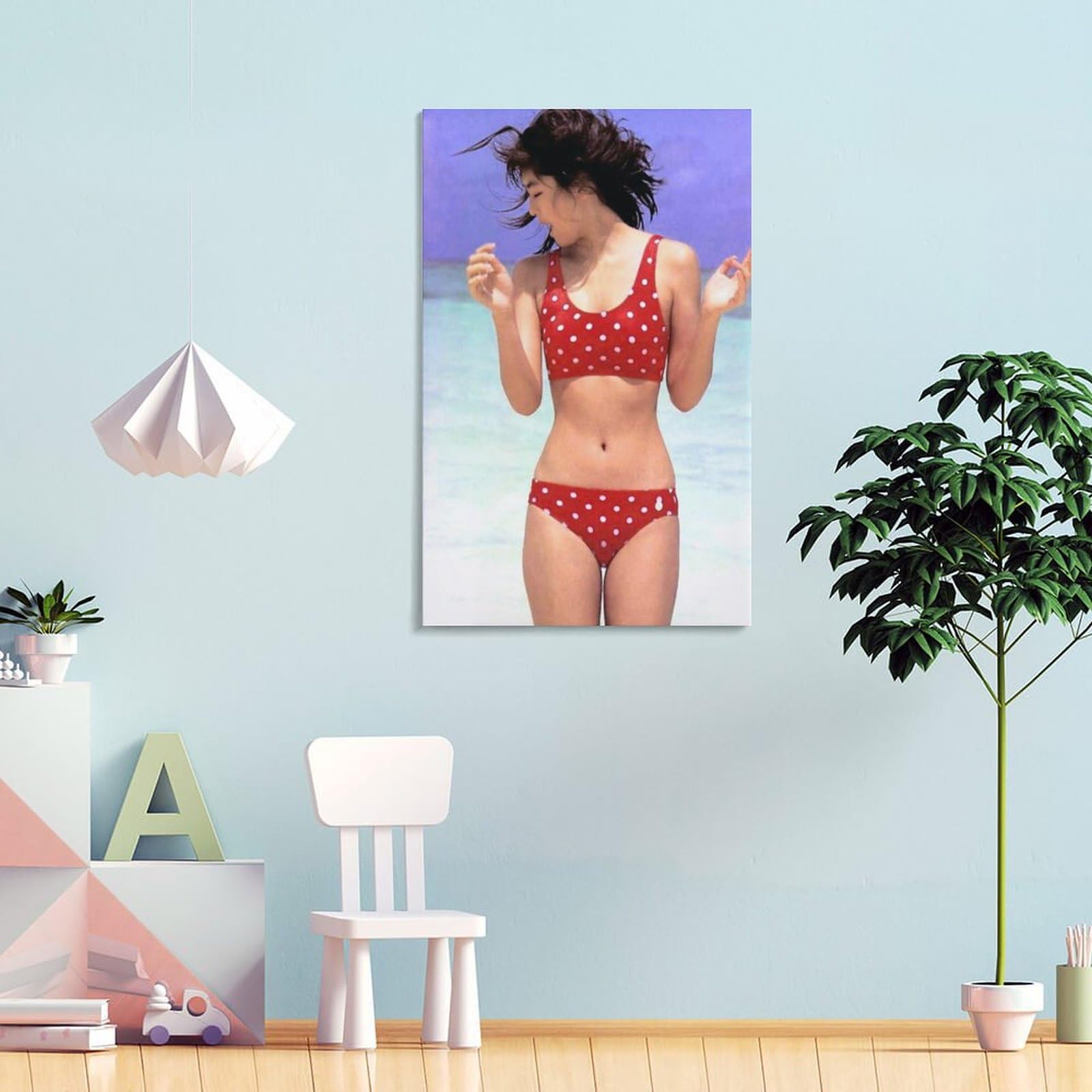 Amazon.co.jp: 中山忍水着セクシー写真ポスター キャンバス 芸術