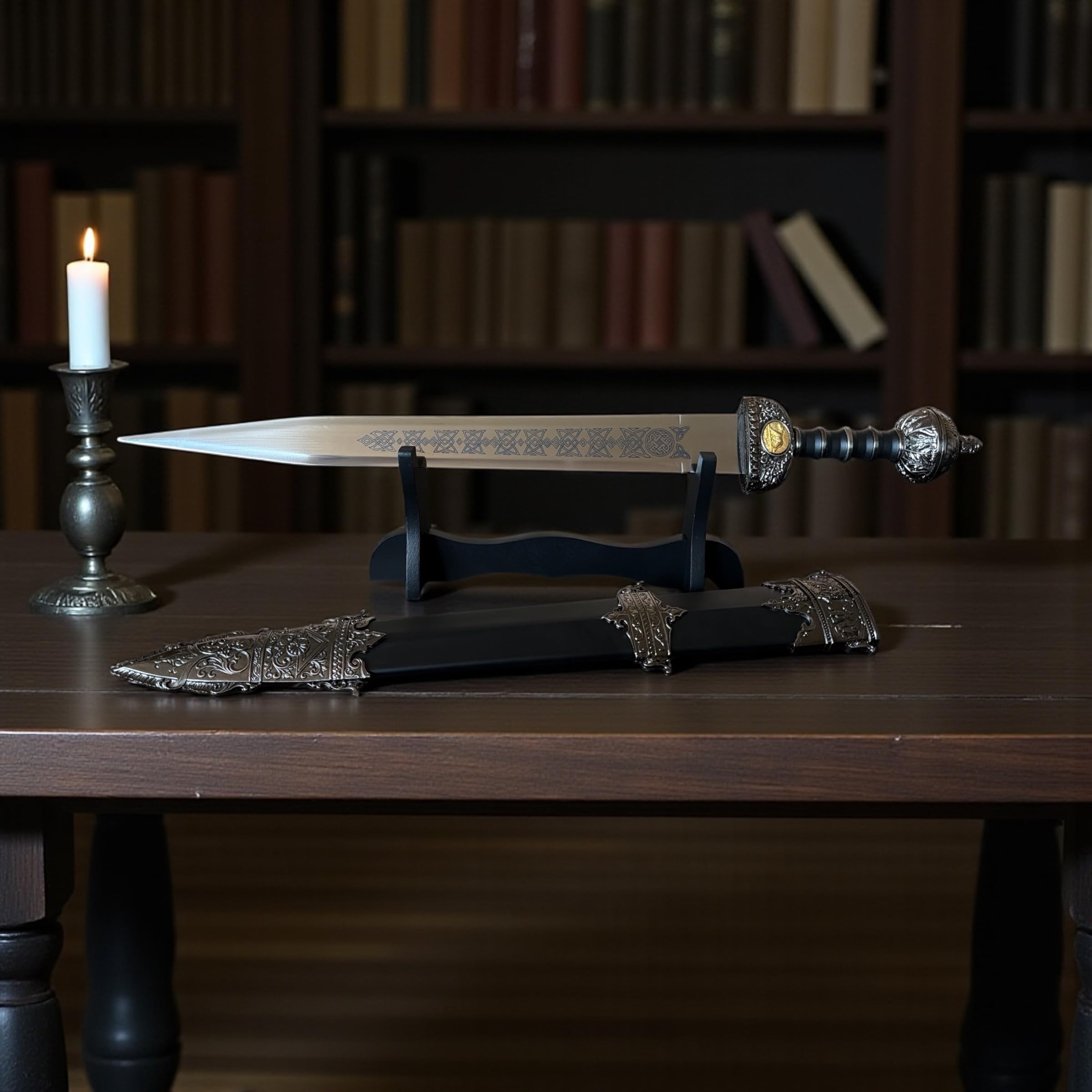 Schwert echt Metall Römisch Gladius 100% handgefertigt mit Scheide zur Dekoration oder als Geschenk