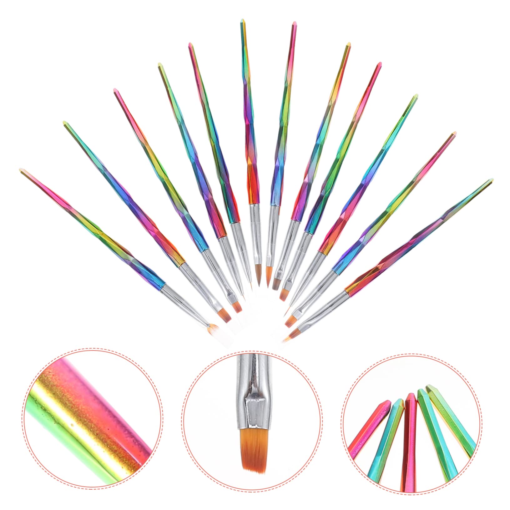 Healeved 24pezzi Penne Per Nail Art Professionale Con Pennelli Per Manicure Strumenti Per Decorazione Unghie Creativo Per Estetiste e Principianti
