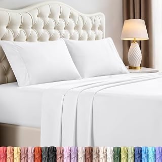 Utopia Bedding King Size 4-Piece Microfiber Sheet Set - Ultra Soft Breathable OEKO-TEX Certified White Bed Sheets
