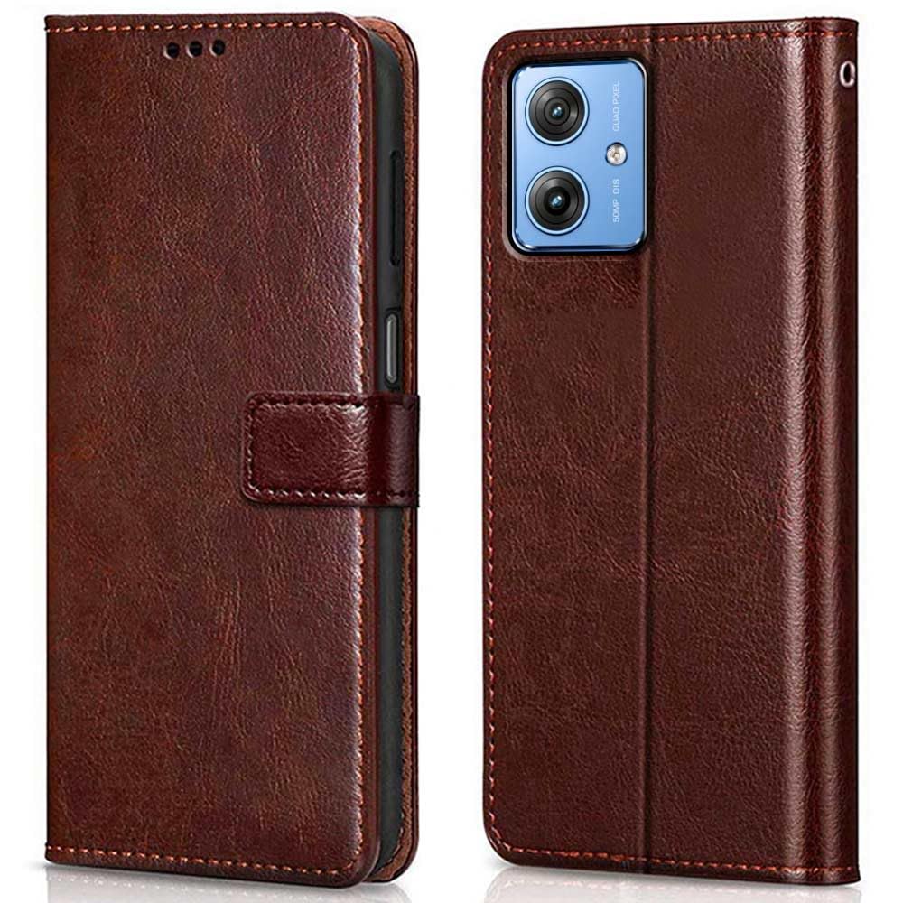 WOW IMAGINE Shock Proof Flip Cover Back Case Cover for Motorola Moto G54 5G | Moto G64 5G (Flexible | Leather Finish | Card Pockets Wallet & Stand | Chestnut Brown) (B0CJMF2ZRM) Amazon Price History, Amazon Price Tracker