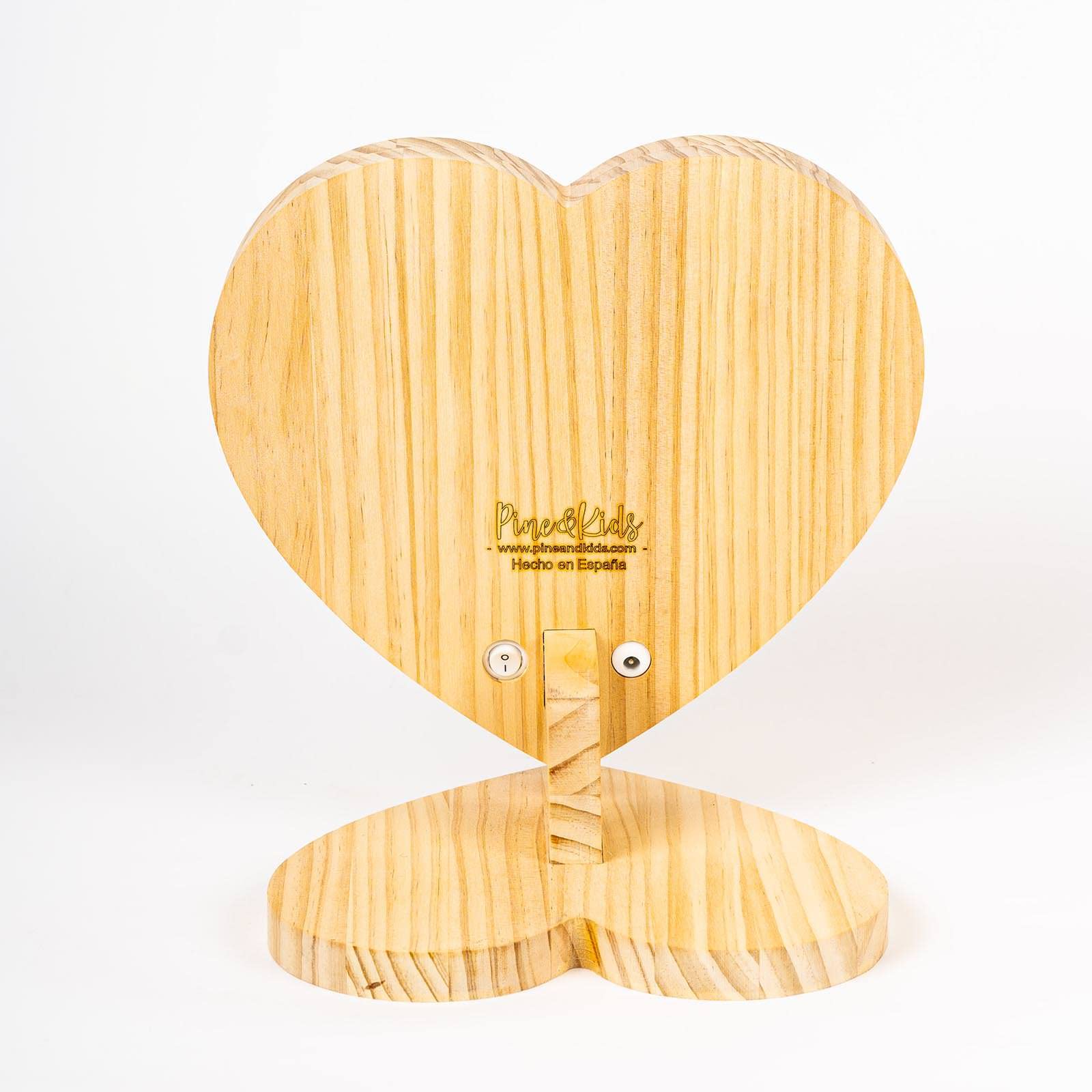 Genérico [ PINE & KIDS ] Lámpara Corazón personalizada con fondo de estrellas. (Dos nombres)