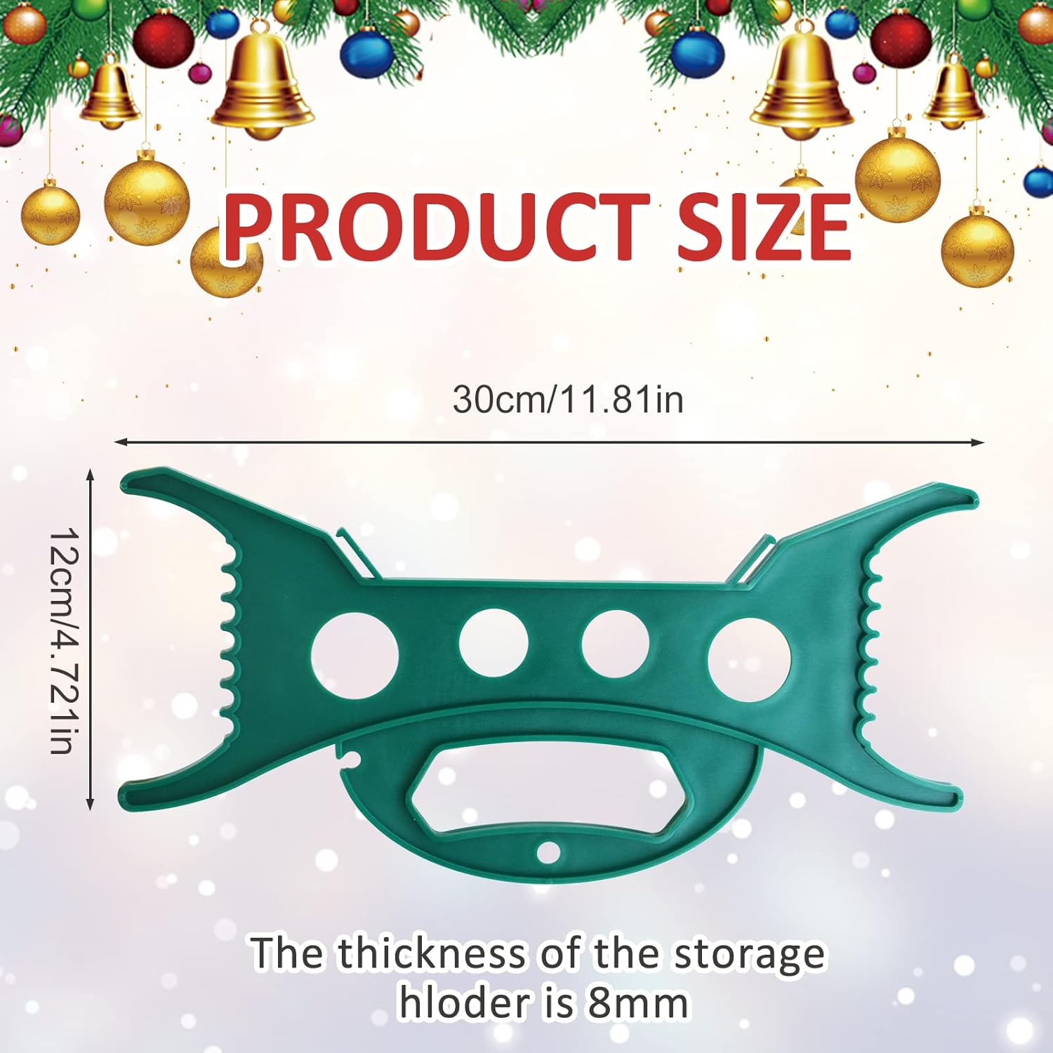 8PCS Christmas Lights Storage Holder Green Holiday Light Organizer All Purpose Lights Cord Wind Up Christmas Light Winder String Lights Storage for Tree Lights Garland Beads Extension Cord