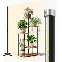 SJZX 4FT Grow Light for Indoor Plants, Full Spectrum 150 Wide Beam with 660nm Red Light, High CRI 97 Plant Light for Home Garden, Herb, Succulent, Standing & Hanging Use
