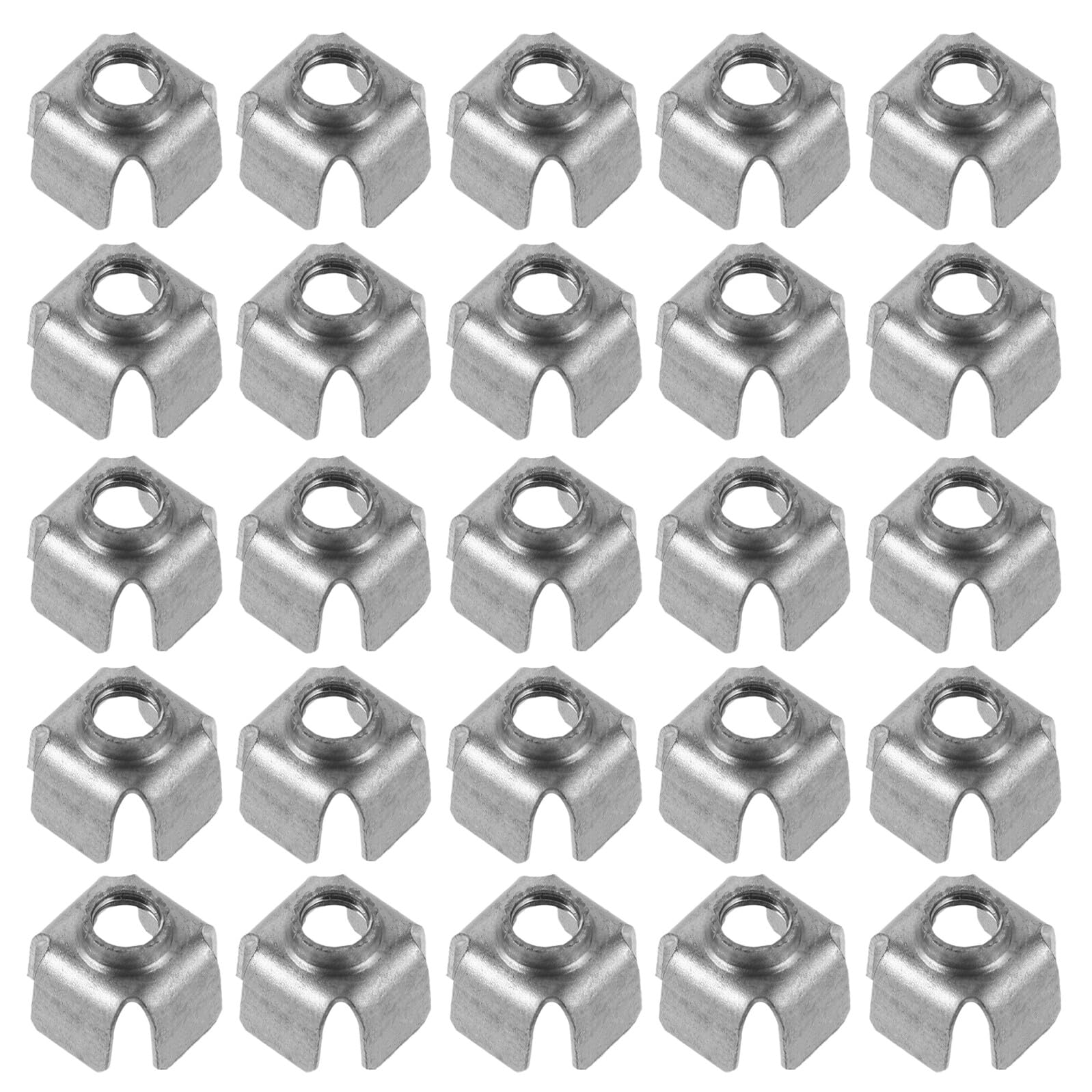 KOMBIUDA Écrous à Insert Fileté M6 200 et Protection du Filetage 200pcs, Connexion Soudée Stable pour Tube Carré en Fer pour Meubles et Machines