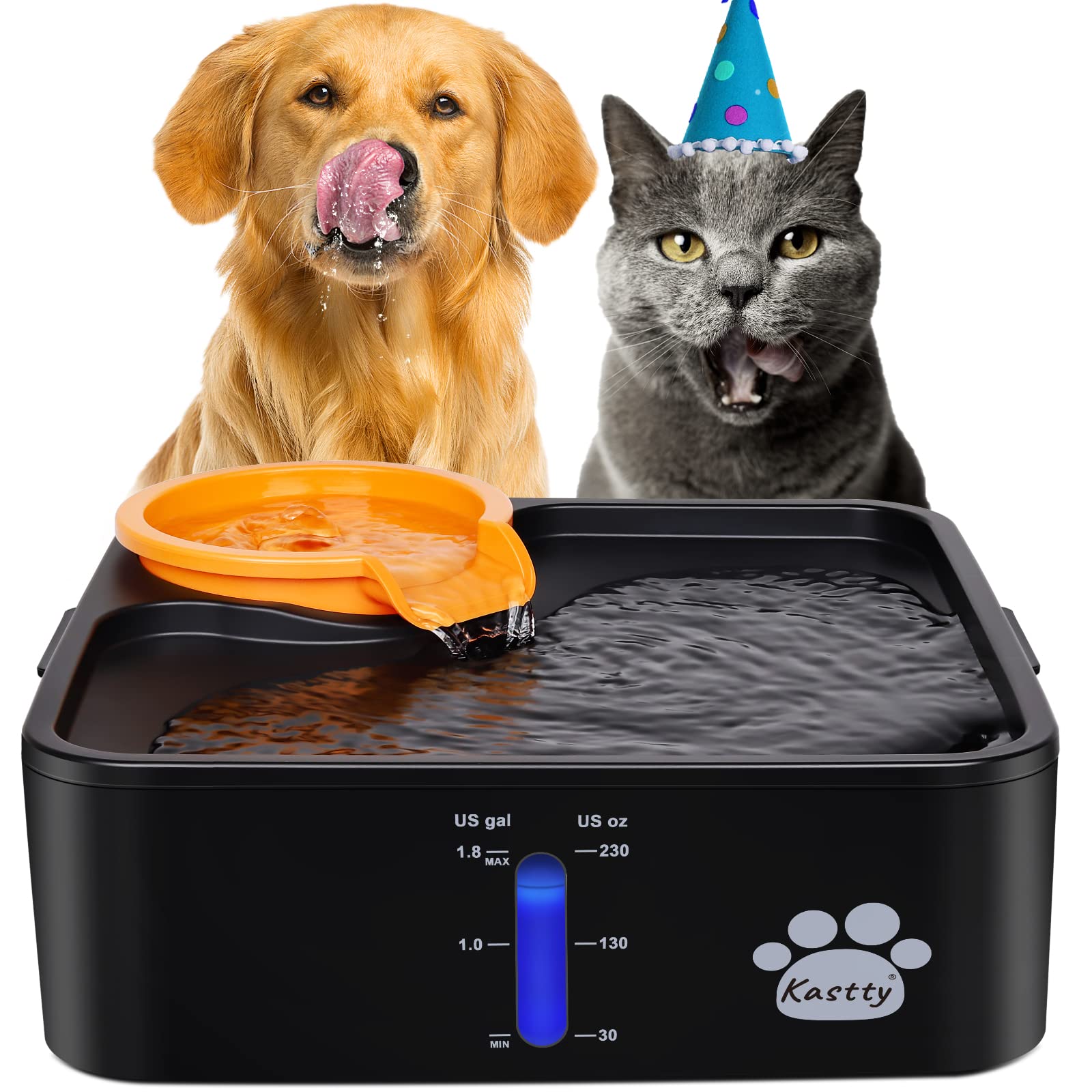 Buy Kastty 230oz/7L Dog Water Fountain Ultra Large/Wide Pet Water