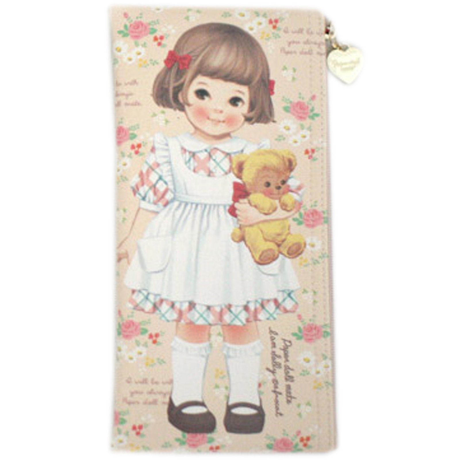 Afrocat Paper Doll Mate New Pen Case Rose Sally Pencils Beauty Brushes Multi Purpose Pouch Brown Sally