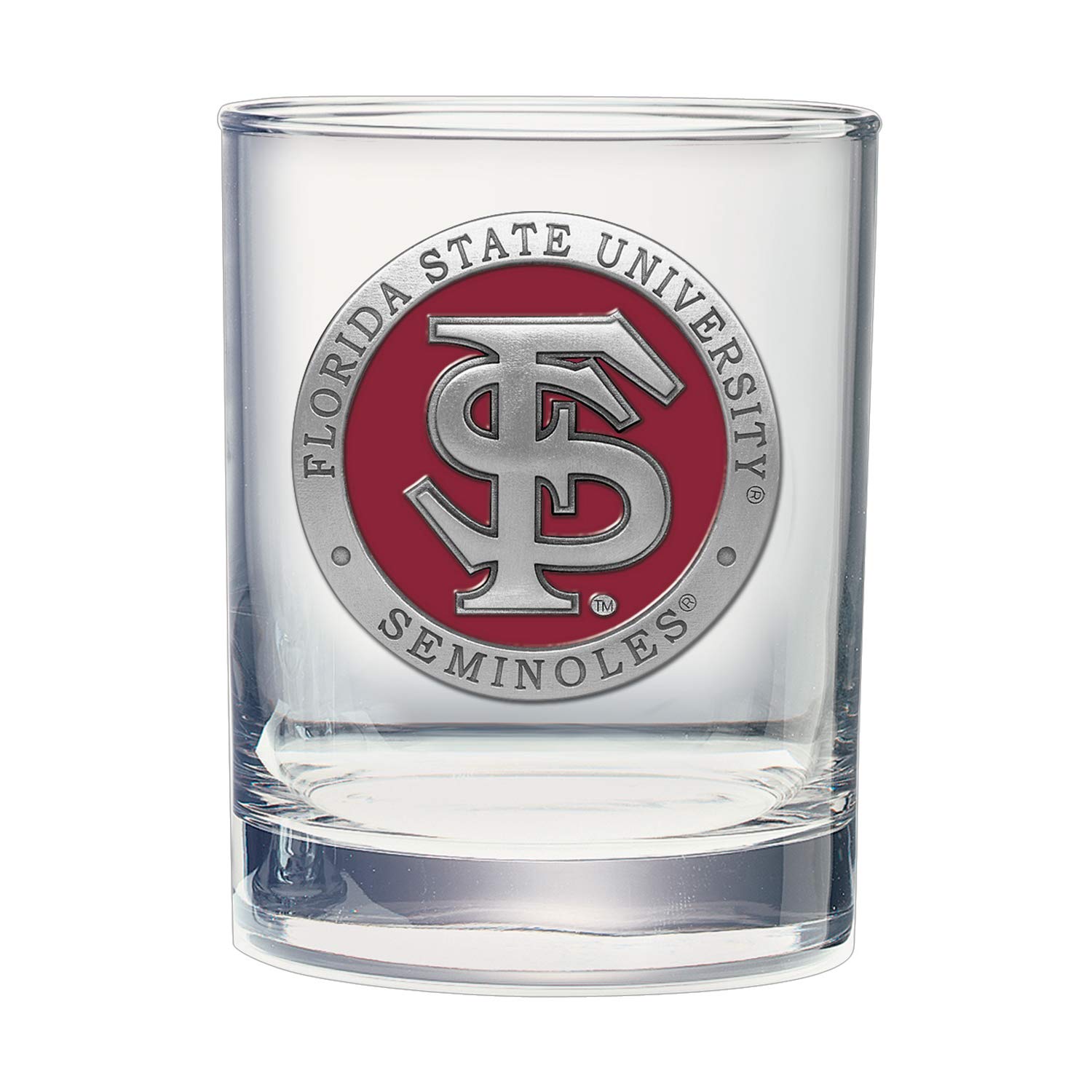 Heritage Pewter Florida State Double Old Fashion | Double Rocks Glass 14 OZ for Liquor | Expertly Crafted Pewter Glass