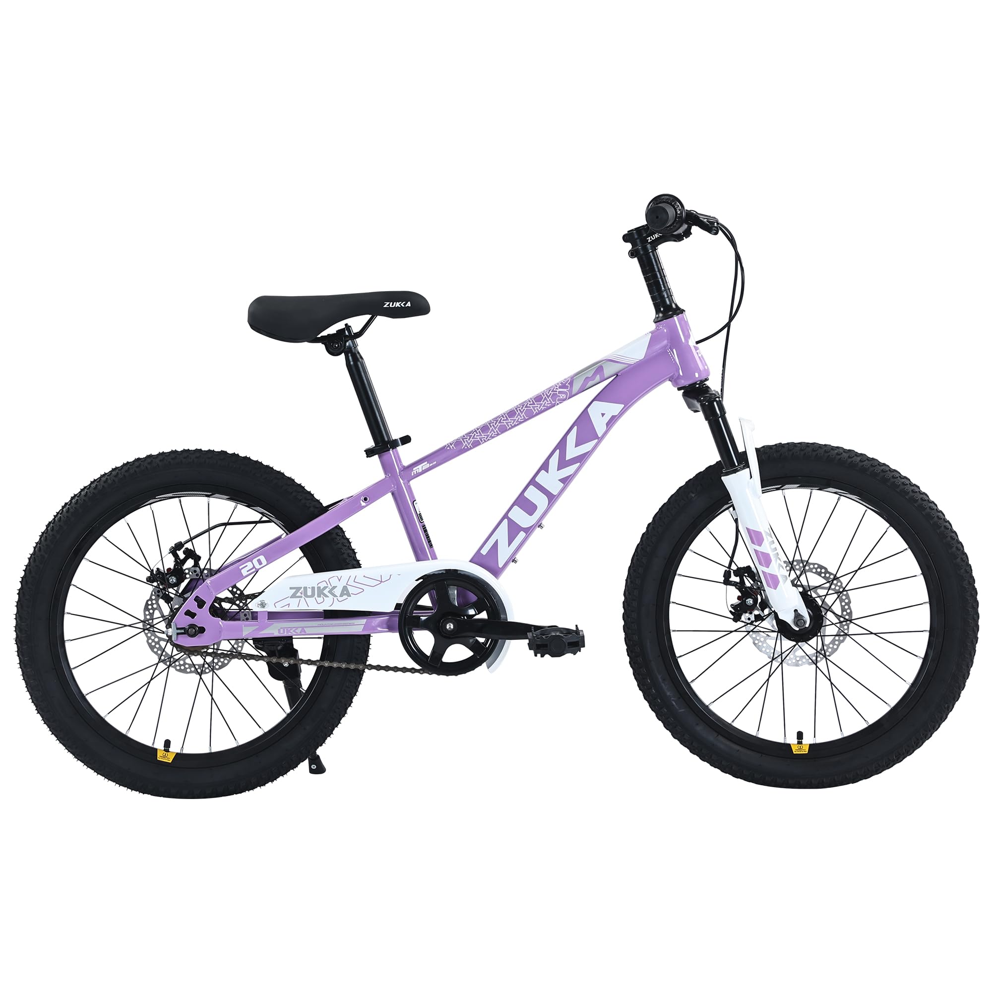 MEGHNA Kids Mountain Bike 20inch / 24inch Wheels MTB with Suspension Front Fork Dual Disc Brakes Single Speed Mountain Bike for 7-12 Year Old Kids Boys Girls Youth (Purple, 20
