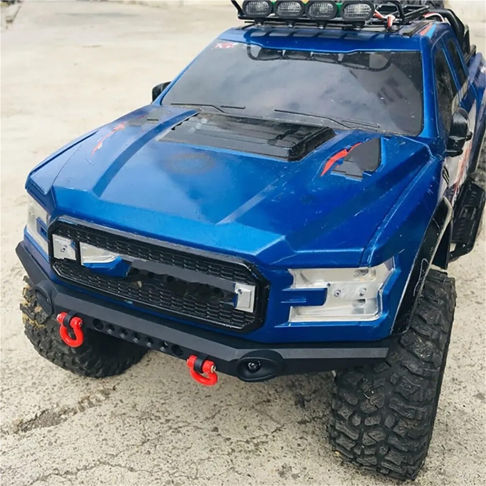 Parachoques RC Compatible con Traxxas para TRX4 para TRX6 para Axial para SCX10 II III Pro Piezas De Mejora De Parachoques Delantero Y Trasero De Plástico para Coche Control Remoto 1/10