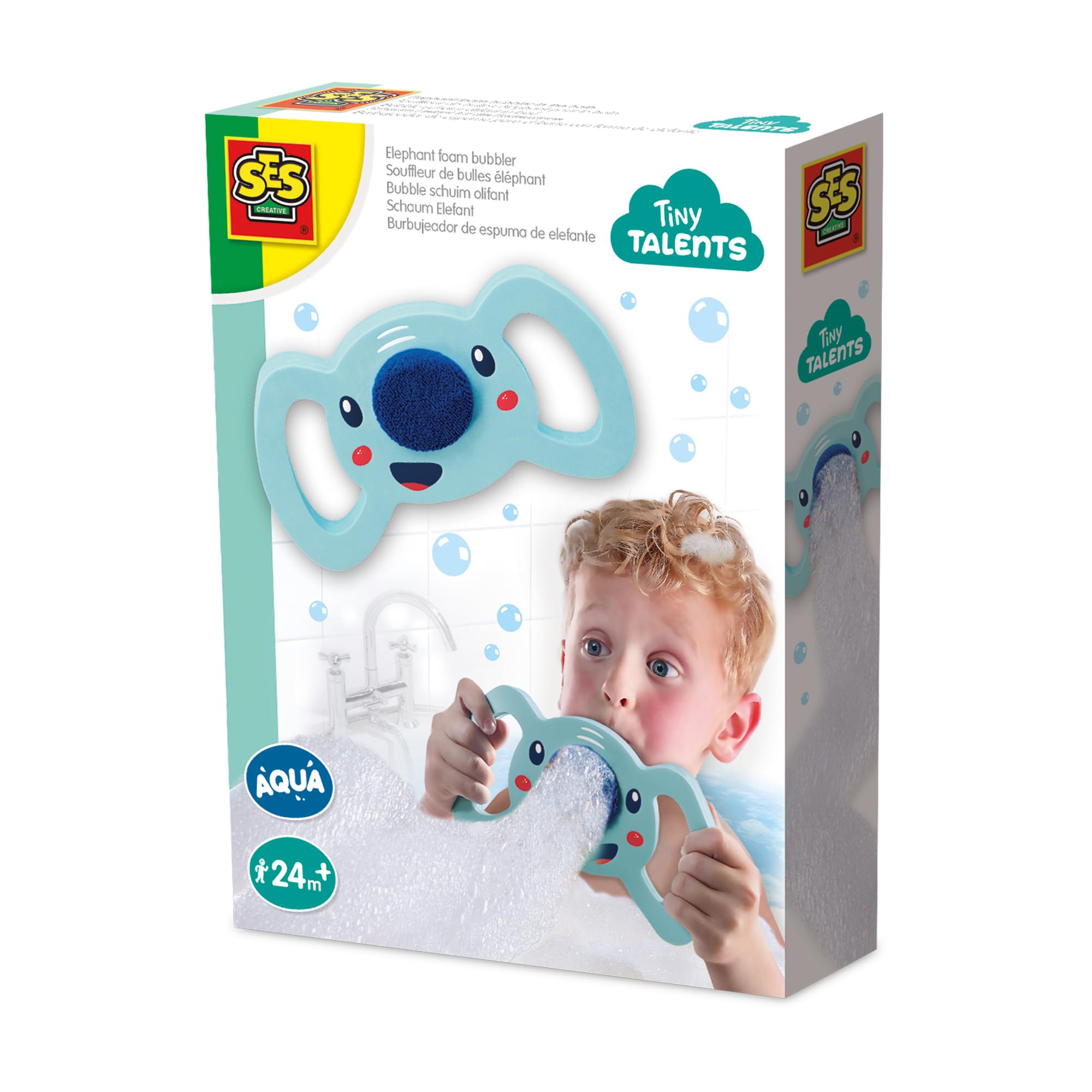 SES Creative Elephant Foam Bubbler in the Bath, Make Bath Time Bubbly, Sensory Play for Children Ages 2 Years and Up