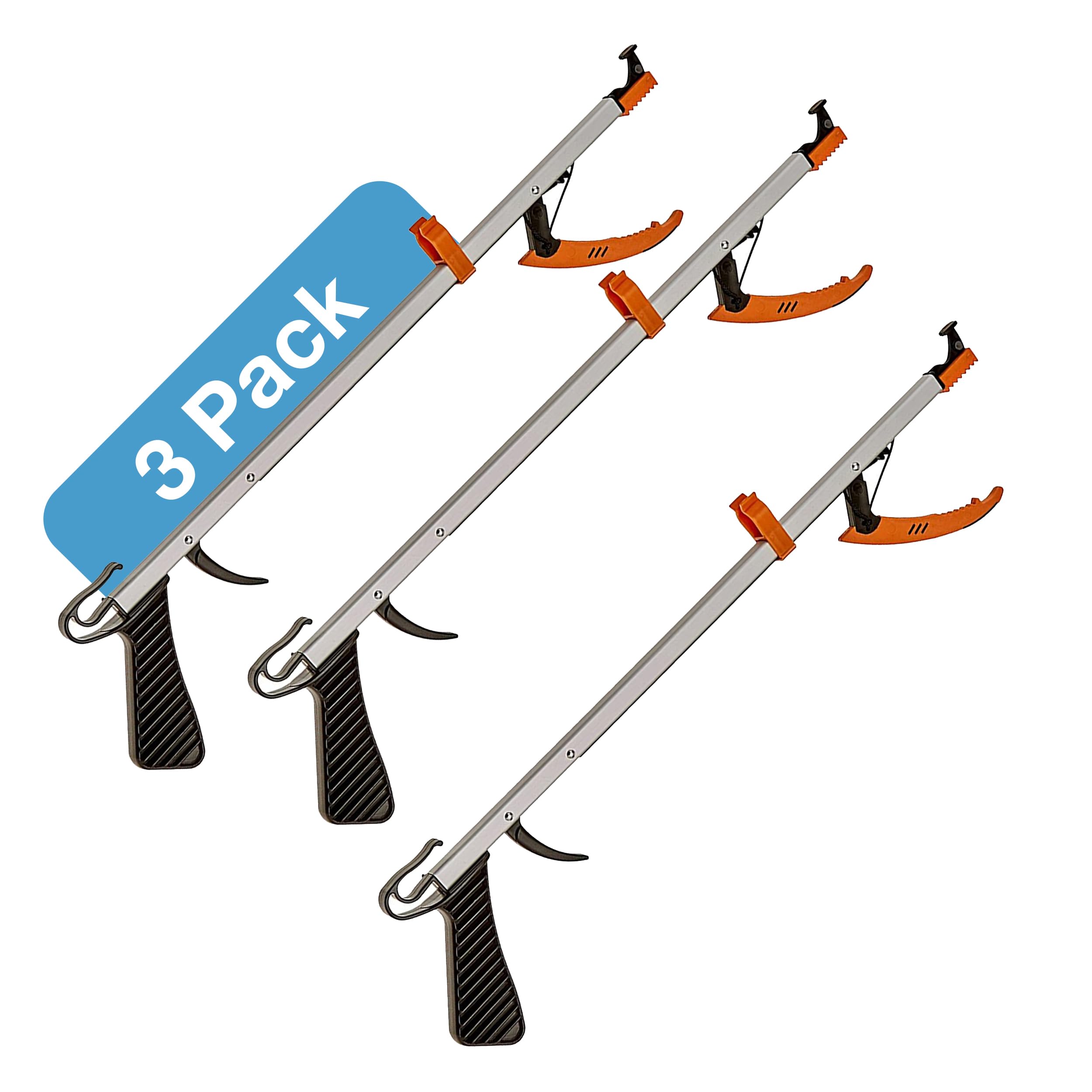 Sammons Preston Easireach II Greifhilfe, kompakt, 38,1 cm, ergonomische Greifhilfe mit Magnet, tragbar, 140 g, magnetisches Greifwerkzeug und Greifklaue, Mülleimerentferner, Glühbirnenentferner und