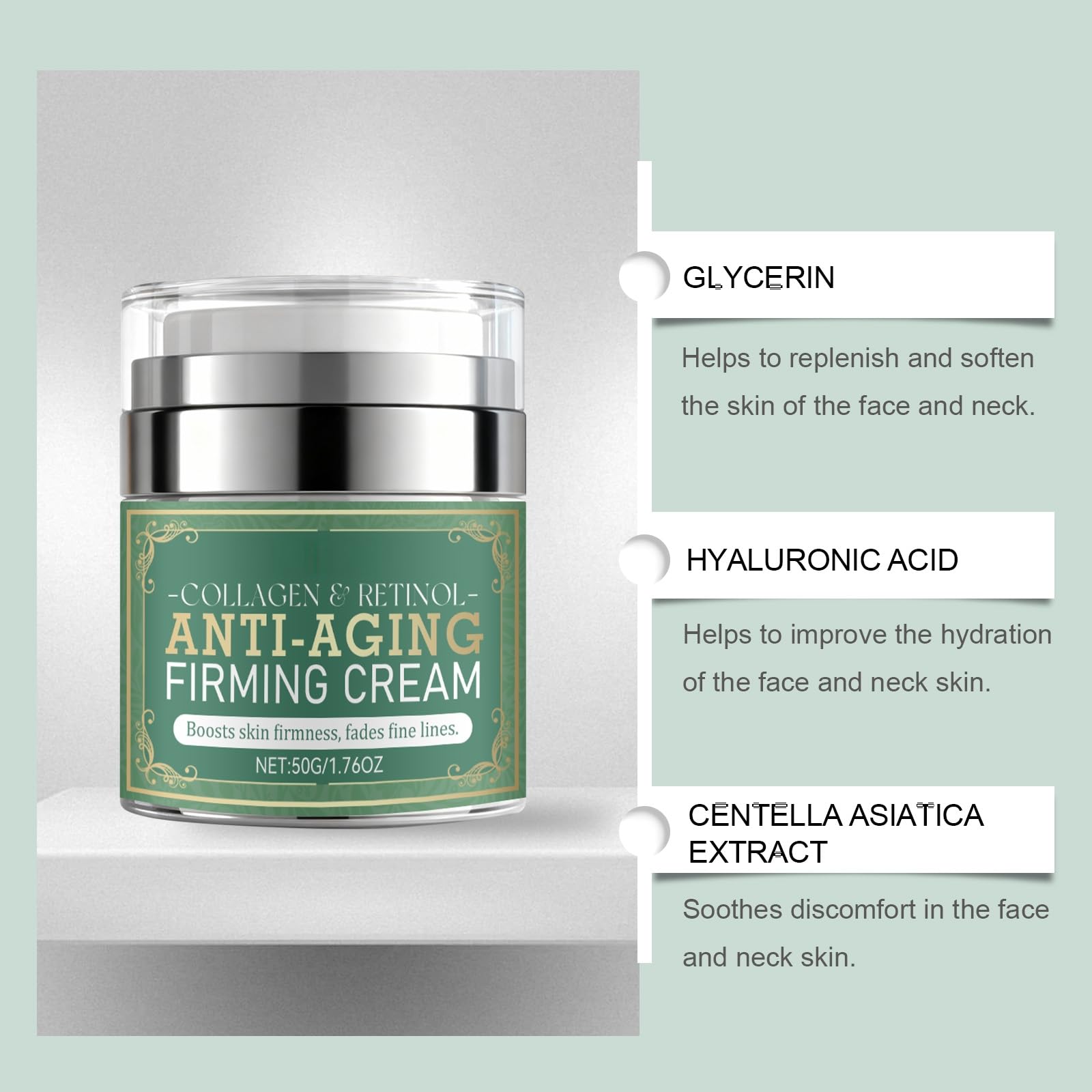 Kolagenowy krem liftingujący do twarzy, przeciwstarzeniowy krem do twarzy