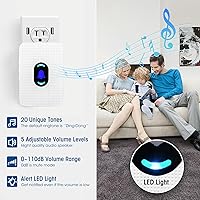 Vista 16 de Daytech Wireless Caregiver Pager Call Button for Elderly at Home Life Alert Systems for Seniors Disabled Patient 1 Emergency Watch 1 Receiver