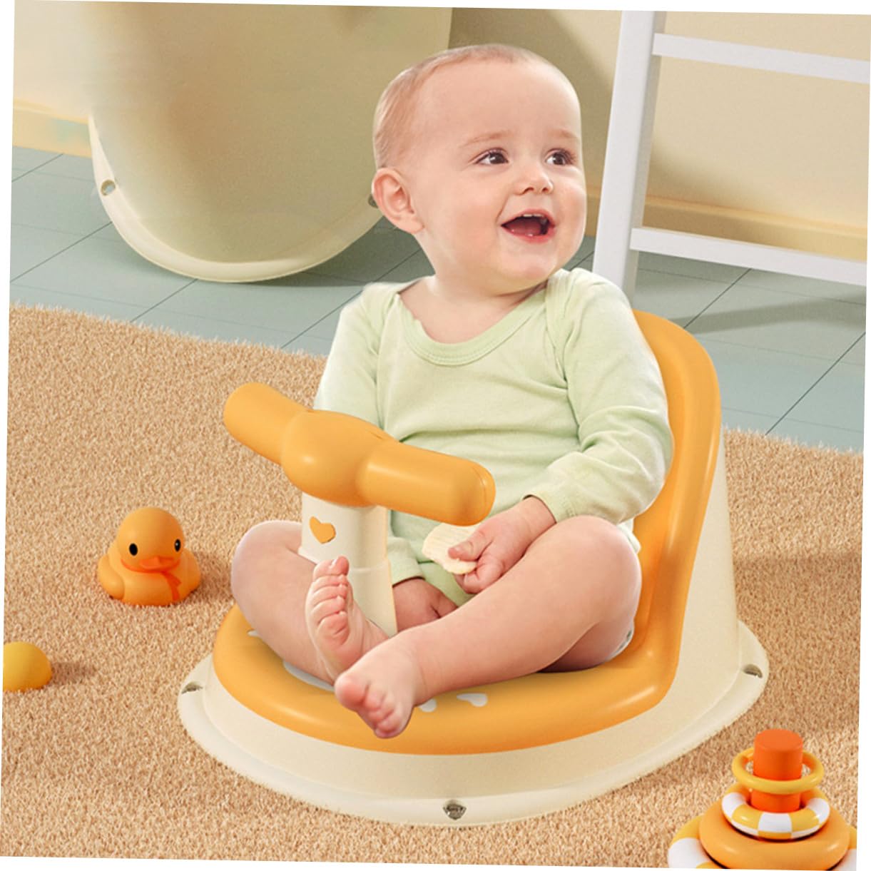 Siège de Bain Garçon Fille Mois Siège de Douche Tout-petit Ans Support de Bain Portable Nourrisson Garçon Fille