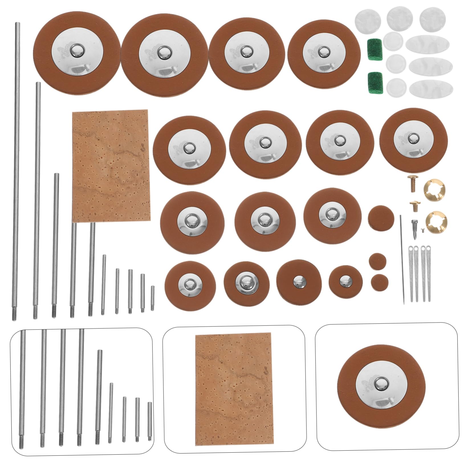 Toyvian Kit la Riparazione Sassofono Contralto Viti e Ricambi in Plastica, Metallo e Materiale Pelle, Facile da Sostituire per Strumenti a Fiato, per Musicisti e Officine