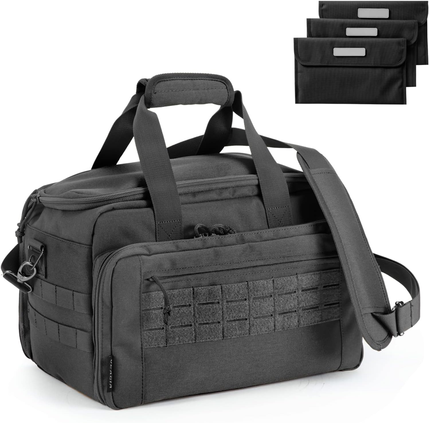 VEAGIA Pistol range bag Gun bag Pistol case Gun case Magazine Lockable double-layer explosion proof zipper Pistol Soft Carrying Bags