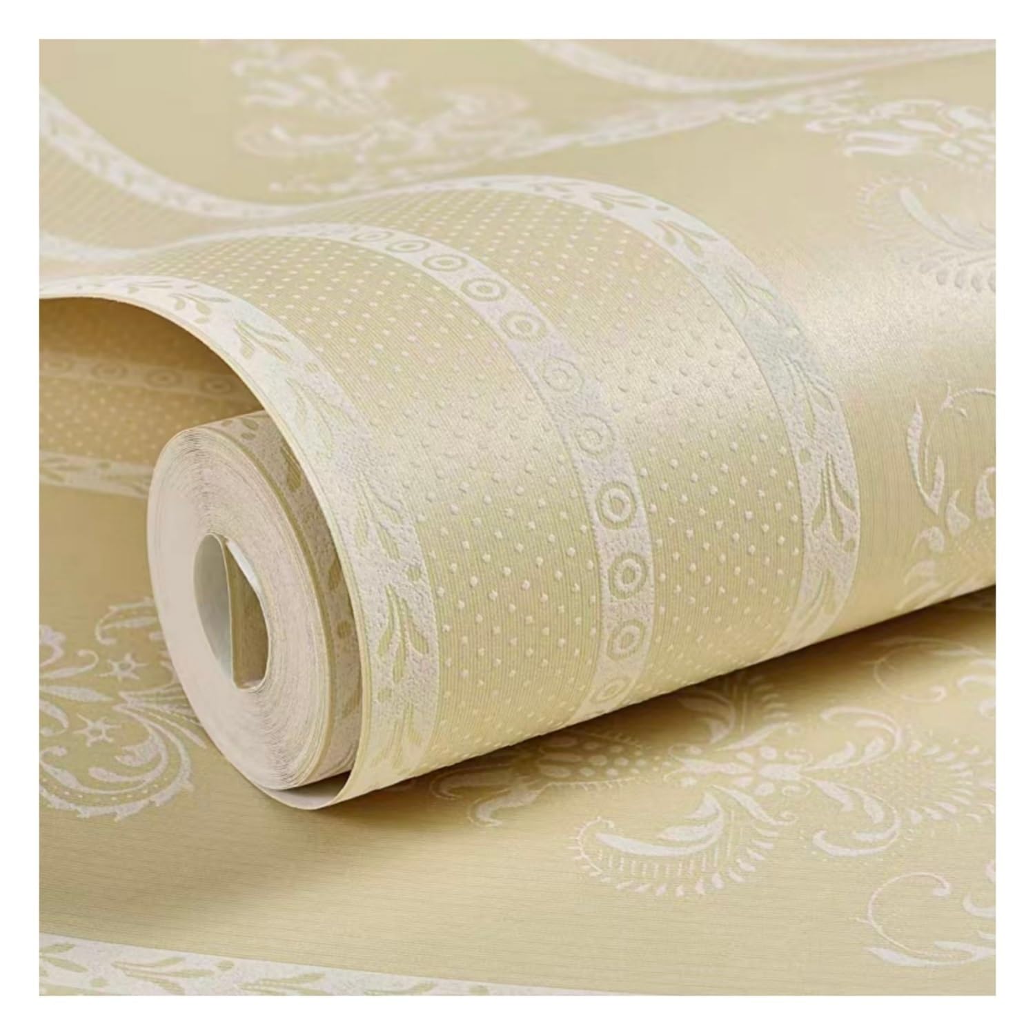 Lxlambentive Floral Wallpaper, 3D Embossed Eco Non-Woven, 53cm 3/6/9m, DIY Peel and Stick Wallpaper, Bedroom Self Adhesive Wallpaper for Home Decor(C,0.35 * 3m)