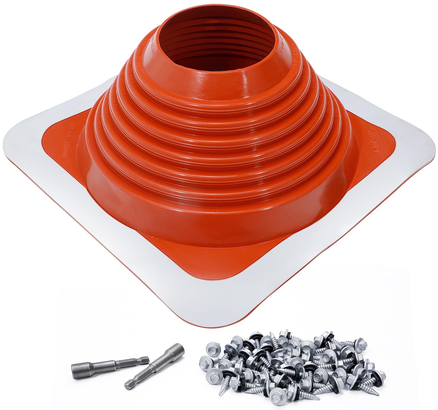 Photo 1 of #7 Metal roof Pipe Flashing Boot,Applicable to Pipe diameters ranging from 6" to 11" Wide high Temp Silicone Chimney Boot,Resistant to temperatures ranging from -100°F to 450°Metal roof Vent Boot