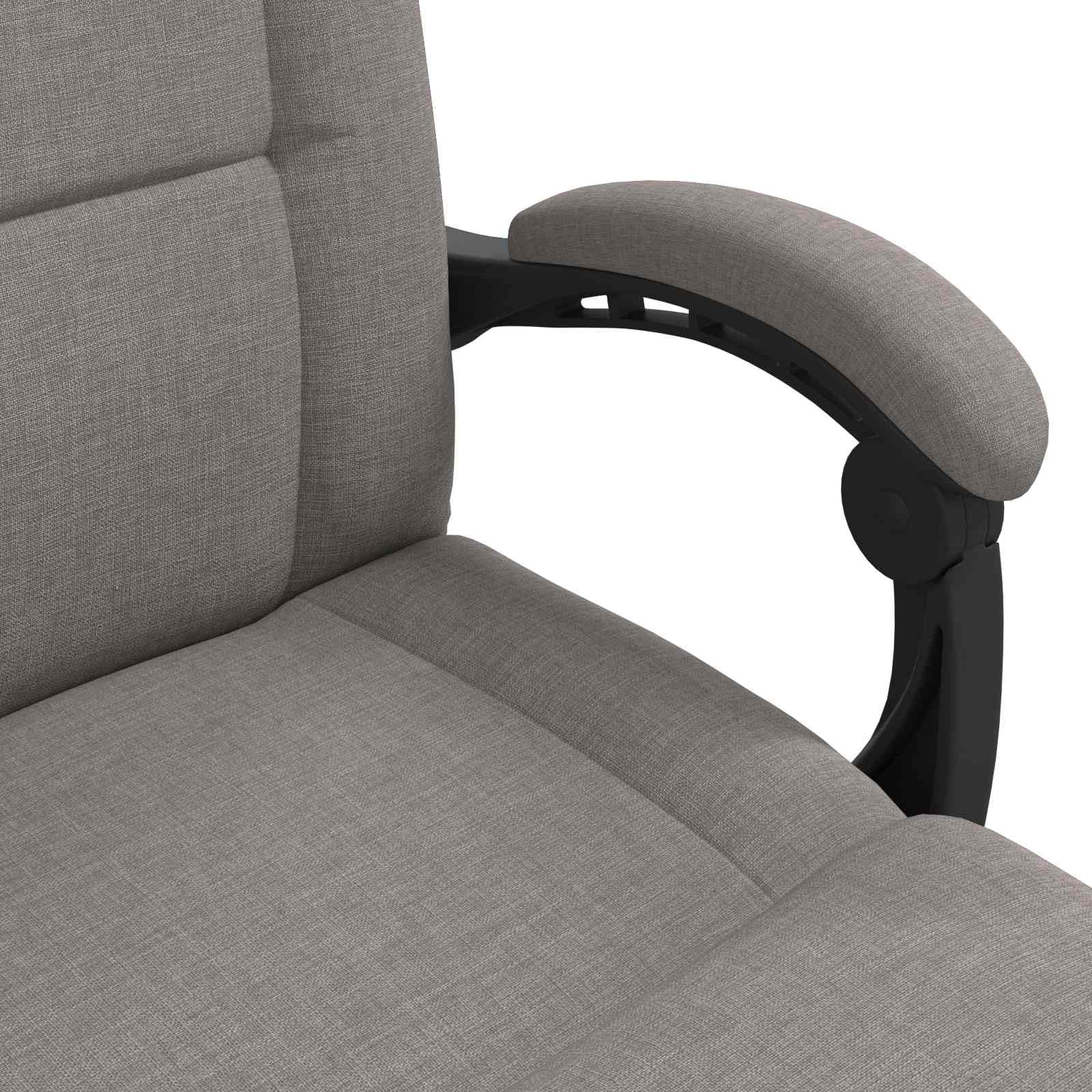 Krzesło podłogowe z materiału taupe 66 x 66 x 80 cm z regulowanym oparciem i podłokietnikiem, składane, ergonomiczne, do salonu, czytania, jogi, biura, gier
