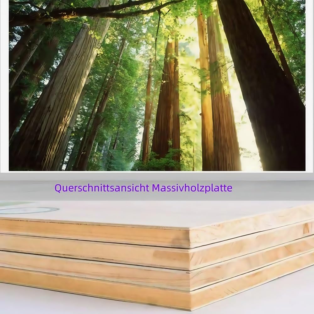 Holz Runden Esstisch Drehteller Hochtemperaturbeständig, Anti Rutsch Pad an der Unterseite,stabil, Starke Tragfähigkeit geeignet für Restaurants Hochzeitsbankette Bauernhäuser(B,70cm)