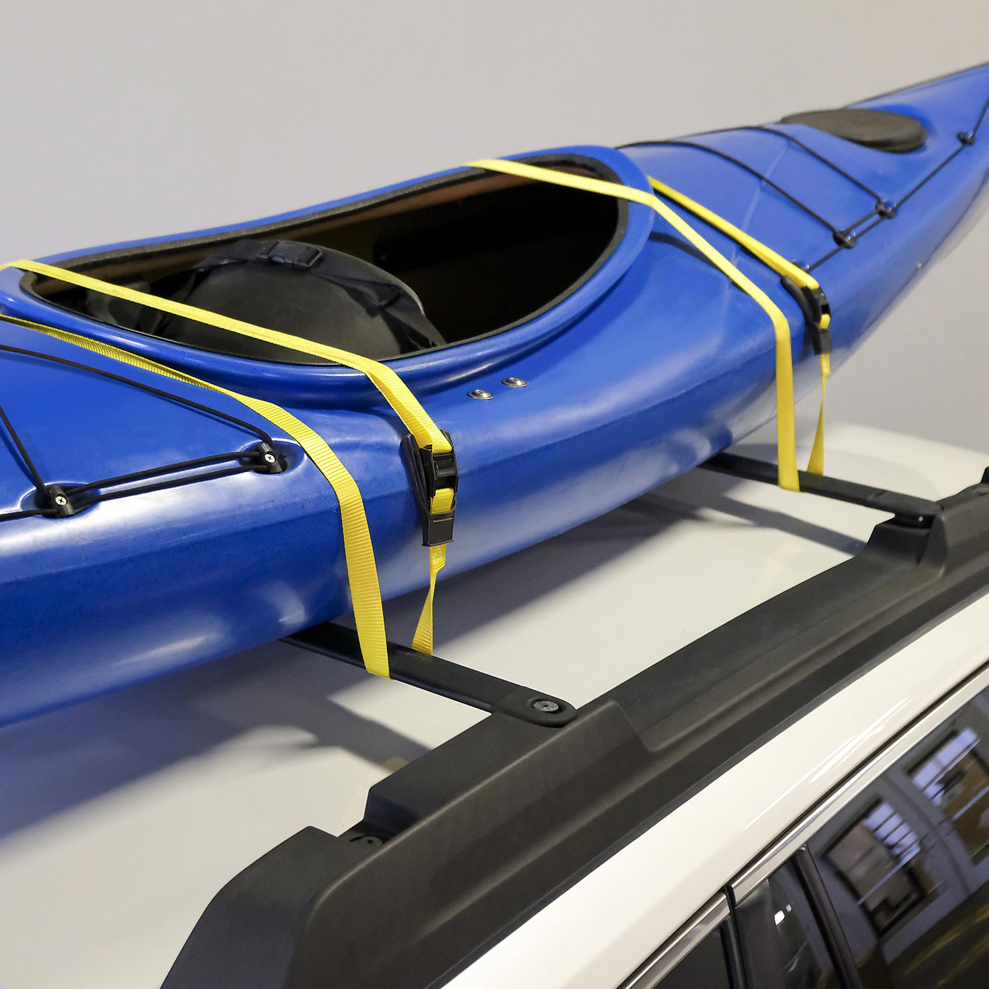 Wrap-It Storage 102-CS-12YE Cam Straps with Rubber Vehicle Protector, 1 In. x 12 Ft., 2-Pk. - Quantity 1