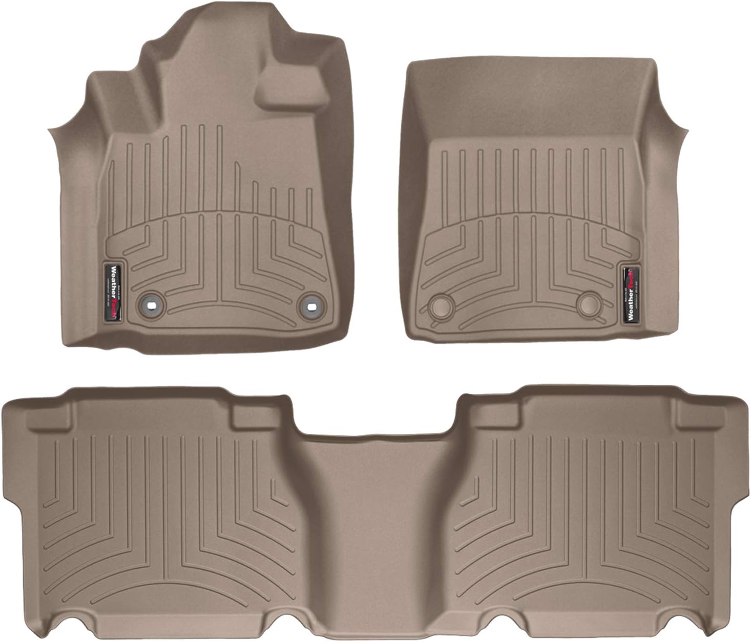 WeatherTech Custom Fit FloorLiners for Toyota Tundra - 1st & 2nd Row (444081-440933), Black