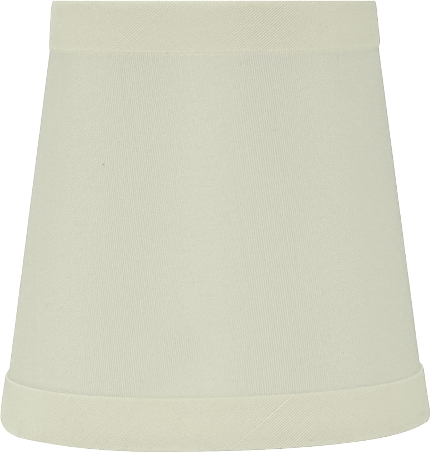 Aspen Creative 32717-6 Small Hardback Empire Shape Chandelier Clip-On Lamp Shade Set (6 Pack), Transitional Design in Off White, 4" bottom width (3" x 4" x 4")