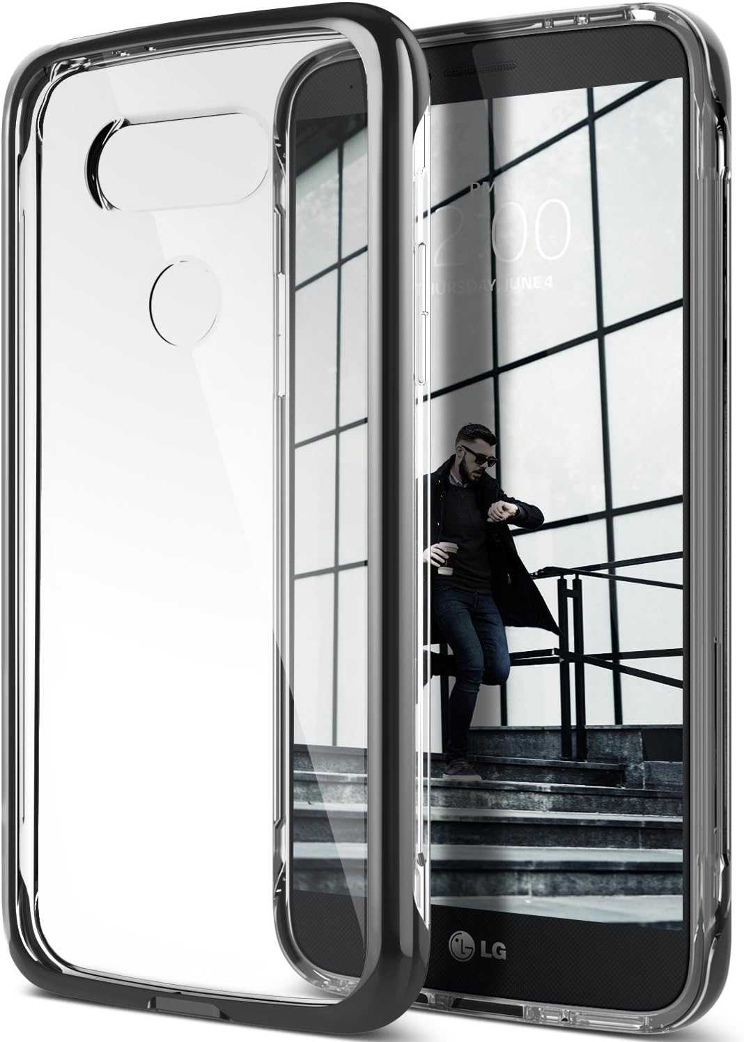 Caseology Skyfall for LG G5 Case (2016) - Clear Back & Slim Fit - Black
