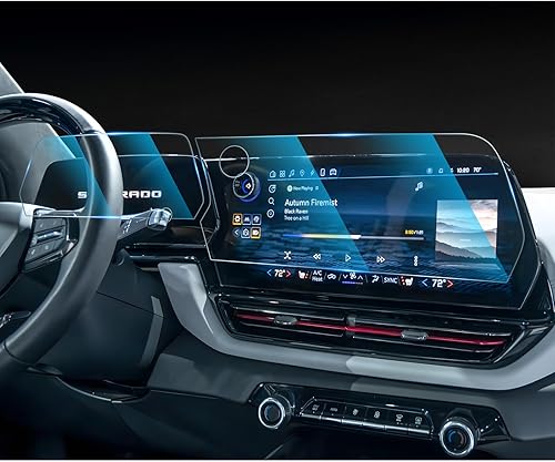 Vista 233 de CDEFG Cristal templado para Chevrolet Silverado/GMC Sierra 2025, pantalla táctil de 13.4 pulgadas, accesorios para Chevy Silverado/Sierra 1500