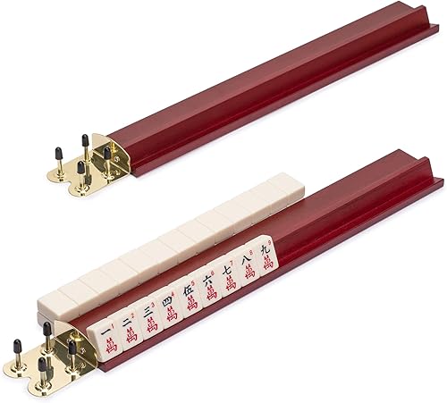 Miniatura 3 de Juego de Mahjong americano con 166 fichas con repisa Clásico