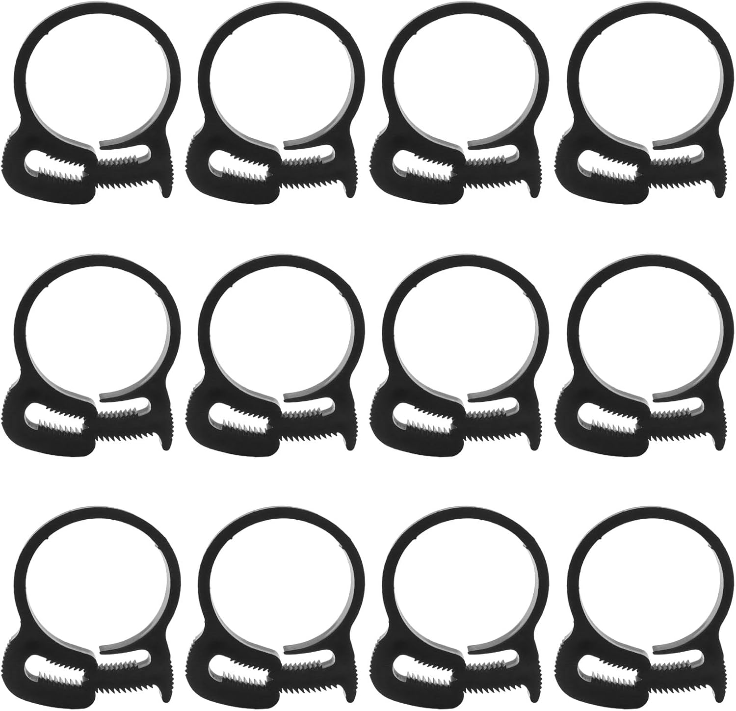 Murtenze 20 Pack Double Gripping Nylon Hose Clamps, Adjustable Plastic Snap Grip Hose Clamps for Connecting Fastening Pipes (8.1-8.6mm (5/16inch))