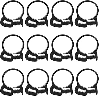 Murtenze 12 Pack Double Gripping Nylon Hose Clamps, Adjustable Plastic Snap Grip Hose Clamps for Connecting Fastening Pipes (31.5-34mm (1.25inch))