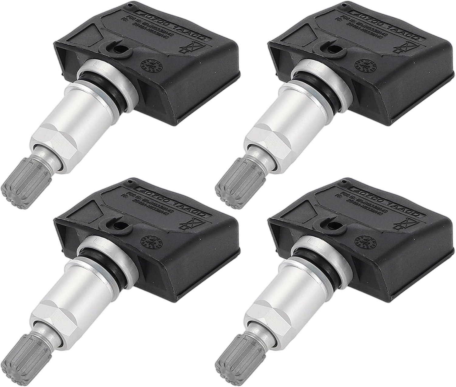 Tire Pressure Sensor TPMS Sensor No.40700CK001 for Nissan TITAN 2004-2007 Metal Plastic Rubber Black 4 Pc