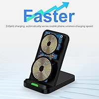 Vista 3 de Soporte de carga inalámbrico para Google Pixel 10/10 Pro/10 Pro XL/9a/9 Pro/9 Pro XL/8/8 Pro/7/7 Pro/6/6 Pro/5, estación de carga rápida