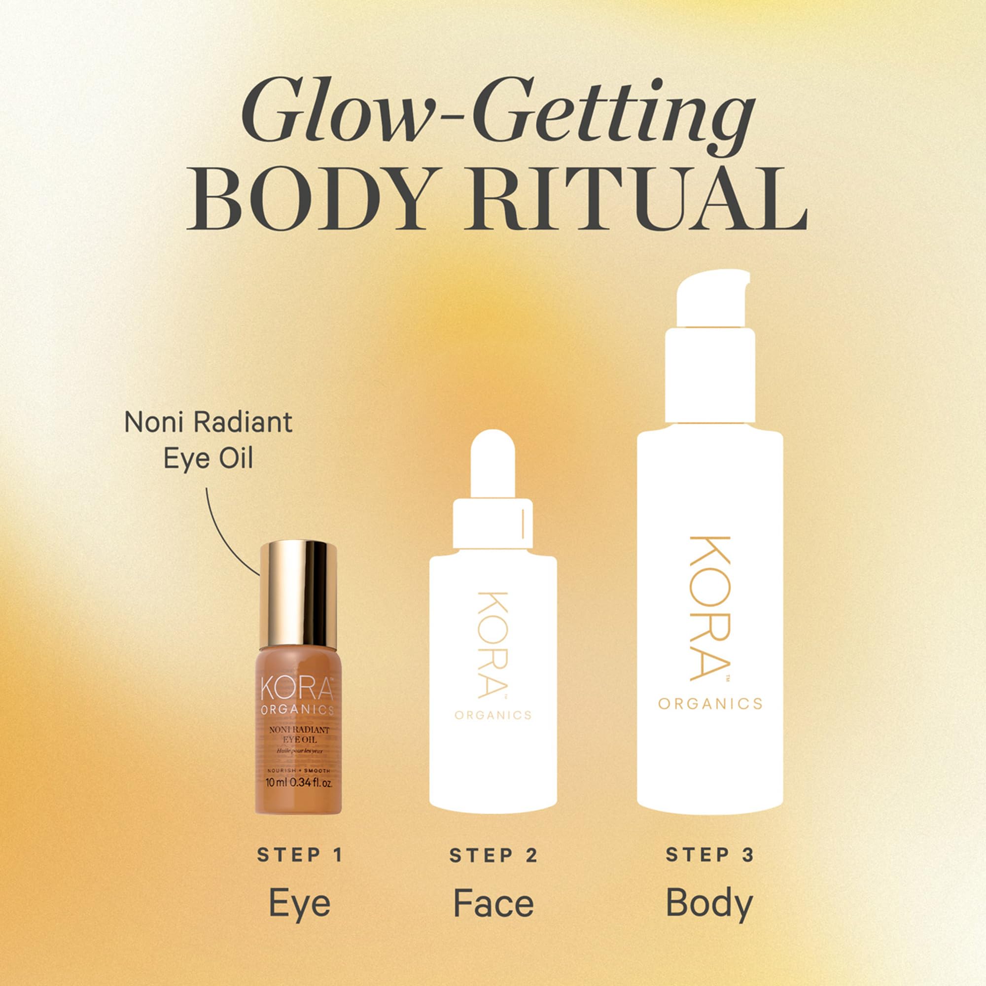 KORA Organics Noni Radiant Eye Oil with Rose Quartz Roller Ball Applicator, Under Eye Roller Serum That Helps Reduce Puffiness, Dark Circles & Wrinkles, Certified Organic, Cruelty Free, 0.34 fl oz