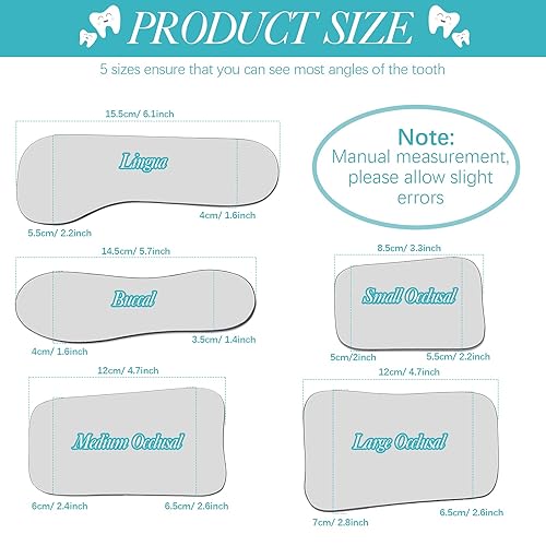 Miniatura 2 de 5 Piezas Espejo Dental Intraoral Reflector Oclusal para Fotografía Intraoral Espejo de 2 Lados Vidrio Plateado Intraoral para Foto Dental