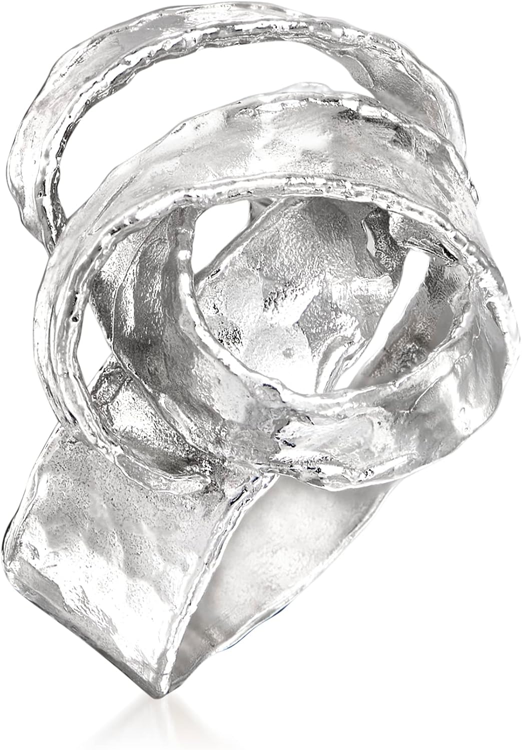 Ross-Simons Sterling Silver Hammered Knot Ring - Image 3