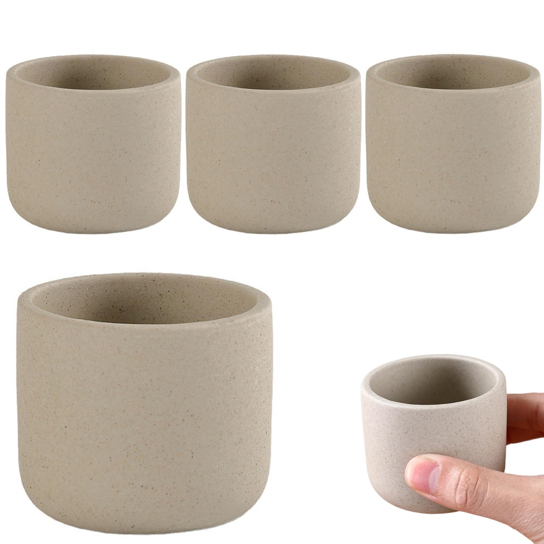 Tazze da tè giapponese 100 ml, 4 pezzi di tè in ceramica resistenti al calore con base non slittata per cinese, casa, caffè