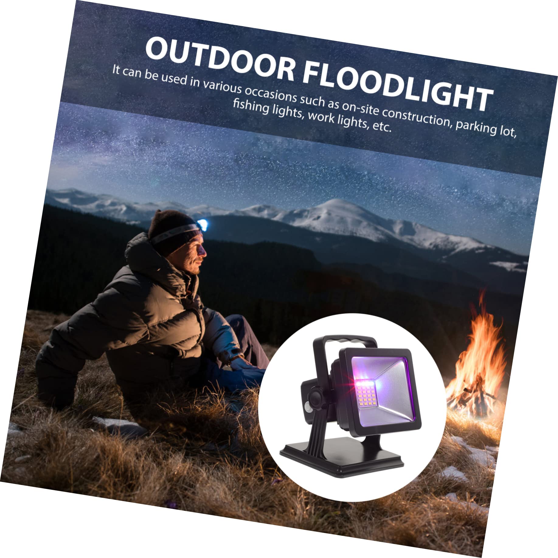 Luz LED de Emergencia para Exteriores, Reflector para jardín, Recargable por USB, para Camping, Senderismo, Barbacoa.