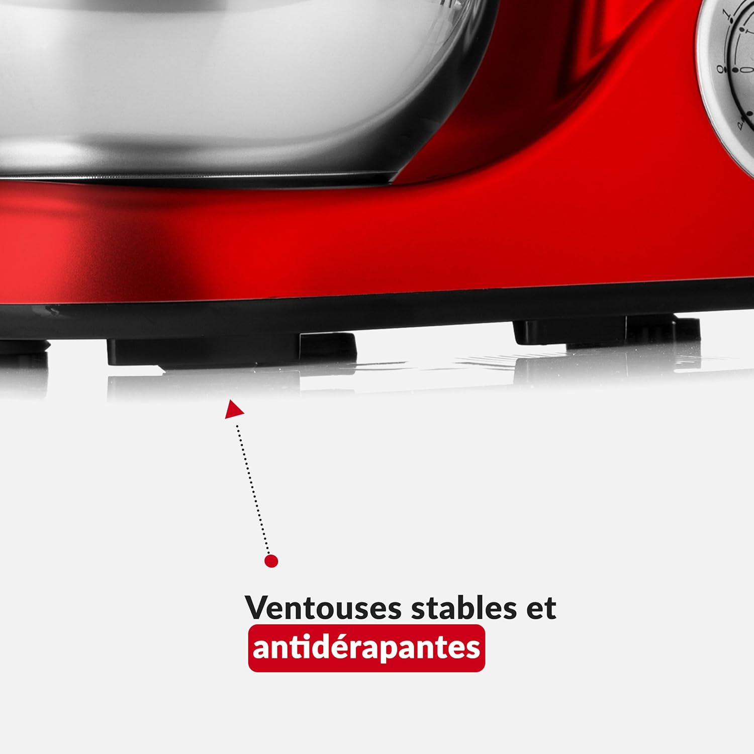 Close-up of non-slip feet on Lehmann Kitchen Robot